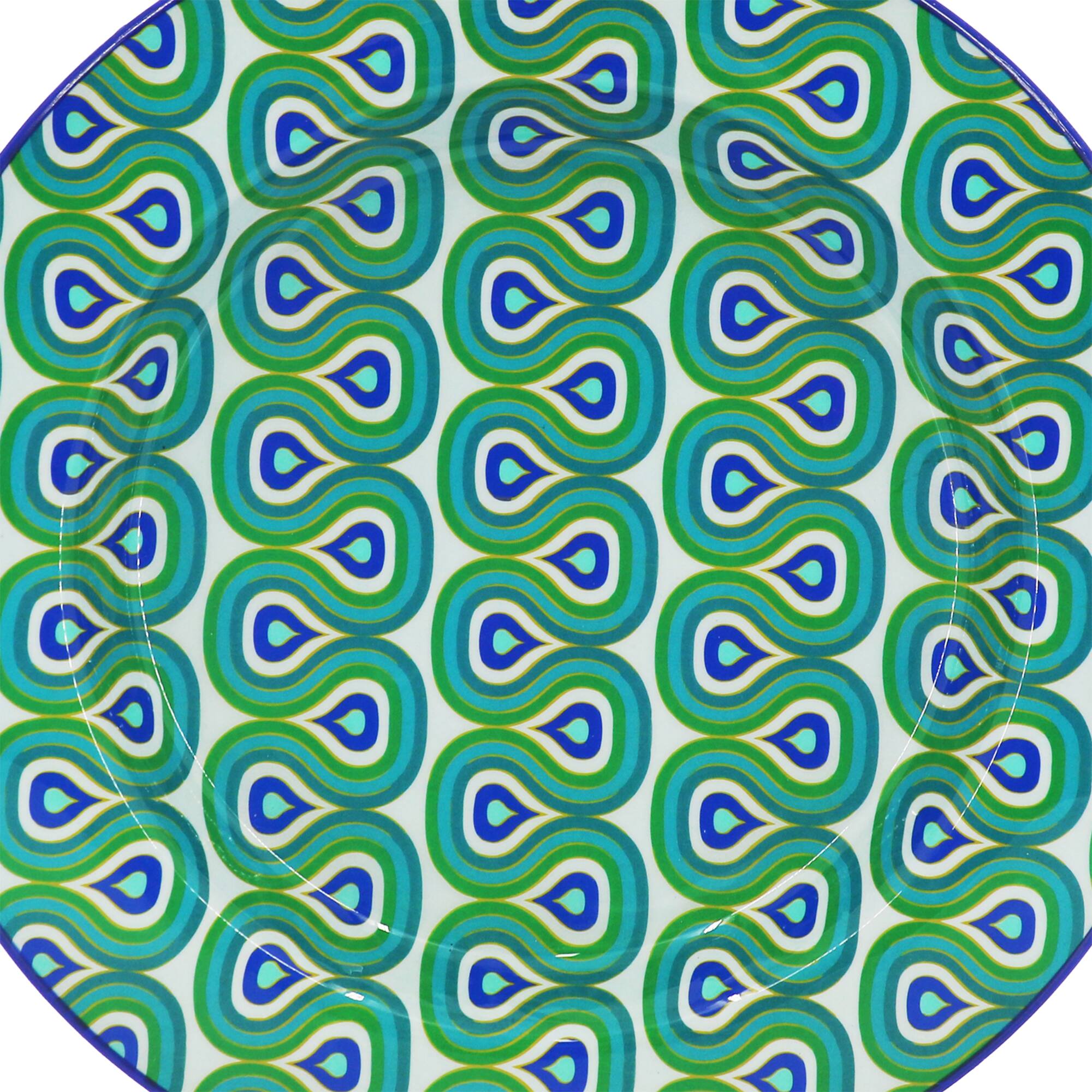 Jonathan Adler x Michaels 12" Blue Pattern Metal Plate